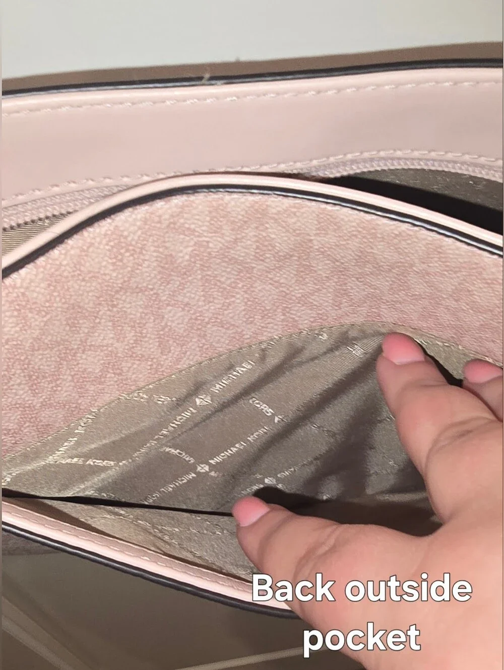 Michael Kors Blush Pink Logo Crossbody Sling EUC